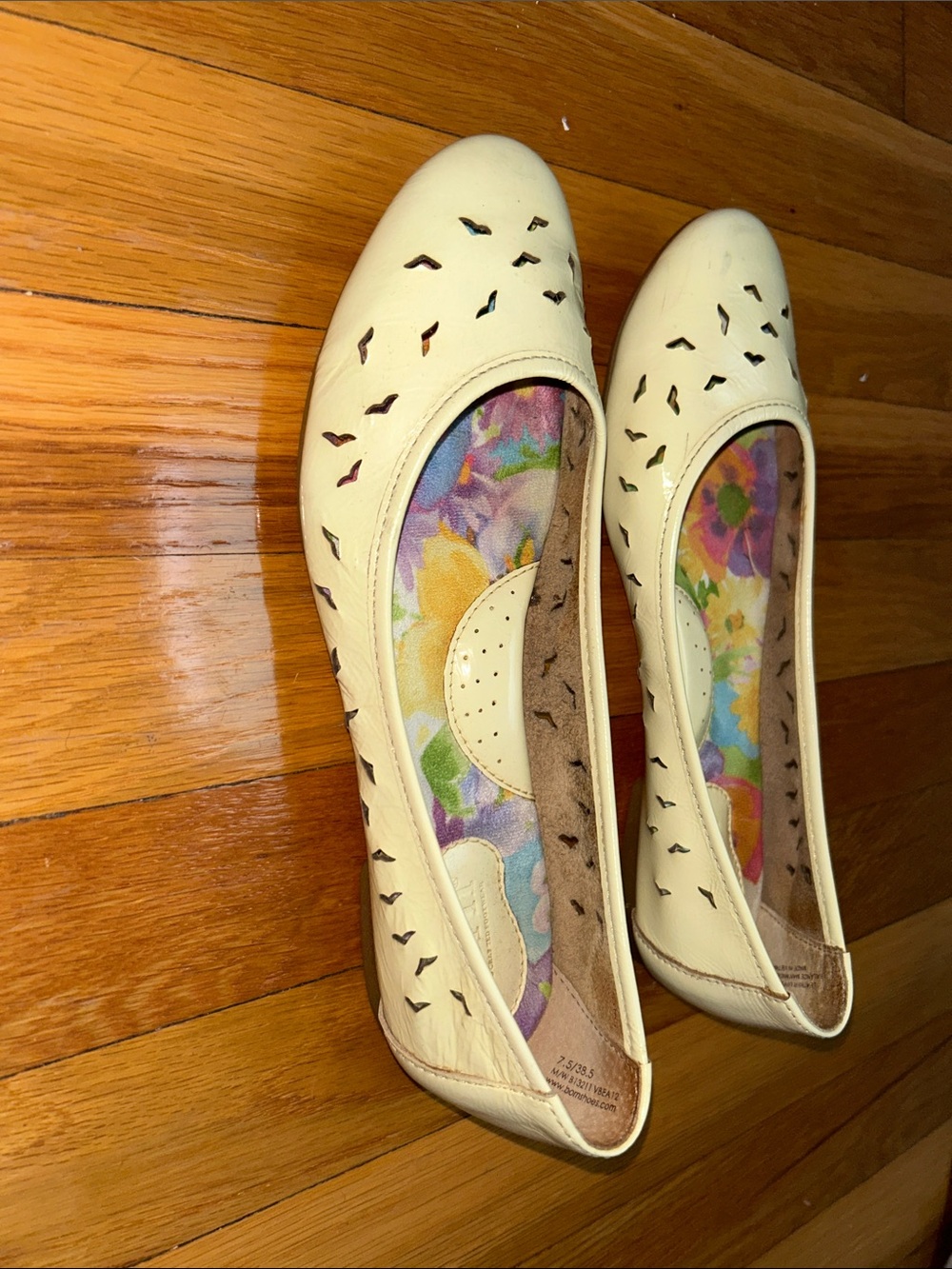 Born Cream Perforated Ballet Flats